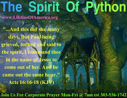 Michael Harris on Twitter: "A Study In The Prophetic Power Of Prayer The  Spirit Of Python Acts 16:16-18 Scripture Reading Psalm 148-150 Blessings  Pastor Michael Harris #AStudyInThePropheticPowerOfPrayer #TheSpiritOfPython  #LifelineOfAmerica https://t ...
