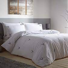 embroidered stag duvet cover standard