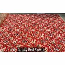 nylon printed red flower carpet size