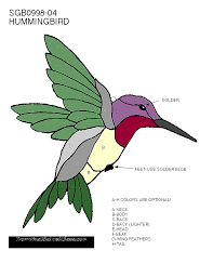 Hummingbird Pattern Stained Glass
