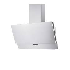 Thanks to the integrated flat surface of the control panel, adjustments can be easily made with just one finger Electriq 60cm Stainless Steel Angled Chimney Cooker Hood Electriq