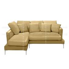 gideon leather l shape sofa