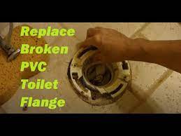 replace a broken pvc toilet