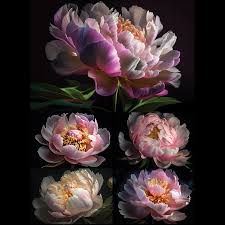 oil painting of peony flowers free