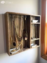 wall mounted pallet wood jewelry box