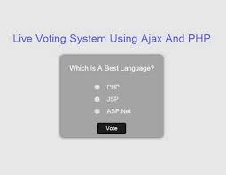 live voting system using ajax and php