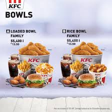 It's then topped with corn, chopped up chicken tenders, green onions, a bacon and cheese sauce and sprinkled with a blend of three cheeses. Crowd Pleasing Rice Bowl And Loaded Bowl Is Making A Comeback To Kfc