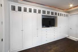 custom wall unit storage for the bedroom