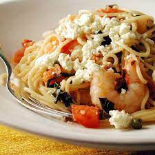 Mediterranean Shrimp And Pasta gambar png