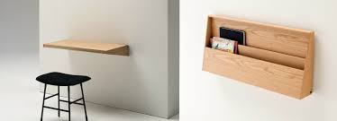 Wooden mallet wall desk / laptop workstation. Modern Wall Mounted Desk Designs With Flair And Personality