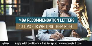 mba recommendation letters 10 tips for