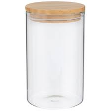 Glass Jar With Bamboo Lid 24 Ounce