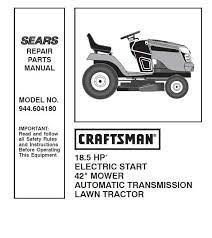 craftsman tractor parts manual 944 604180