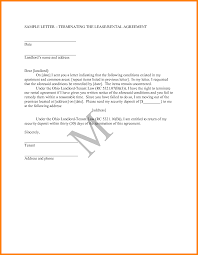 Lease Agreement Letter Rental Termination Tenant Contract