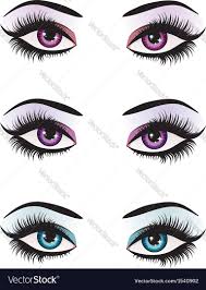 fantasy eyes makeup royalty free vector