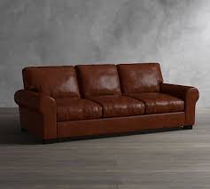Turner Roll Arm Leather Sofa 2 Seater