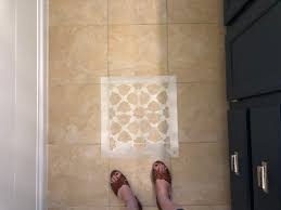 her bathroom floor