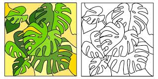Tropical Leaves On Yellow Background