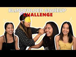 blindfolded makeup challenge so