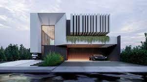 Two floors villa exterior design with biophilic elements, entrance pathway and landscape. 780 Modern Villas Ideas In 2021 Architecture House Modern Architecture House Design
