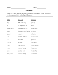 Englishlinx Com Suffixes Worksheets