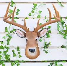 Deer Buck Head Bust Hanging Wall Mount