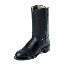 Justin Mens Temple Black Cowboy Boots