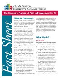 The Discovery Process A Path To Employment For All
