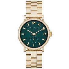 Marc Jacobs MBM3245 Baker Green Dial Gold-Tone Ladies Watch
