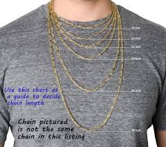 Mens Gold Chain Necklace 4mm Diamond Cut Figaro Chain Long Chain Link Necklace Minimalist Chain Jewelry For Men And Women All Lengths