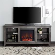 Mdf Wood Fireplace Tv Stand