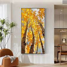 Abstract Birch Canvas Wall Art Large