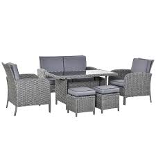Outdoor Patio Rattan Dining Table Sets
