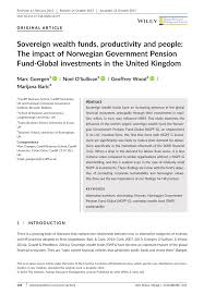 The best retirement investments for you. Pdf Sovereign Wealth Funds Productivity And People The Impact Of Norwegian Government Pension Fund Global Investments In The United Kingdom