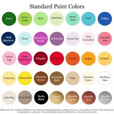 Here Are My Standard Paint Color Offerings If You Would