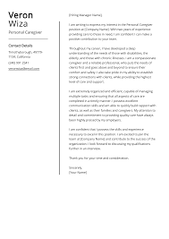personal caregiver cover letter exle