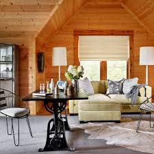 living room knotty pine walls