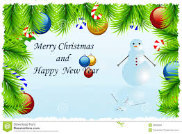 Template Christmas Greeting Card Stock Vector Illustration