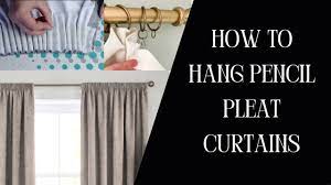 how to hang pencil pleat curtains a