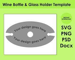 Wine Bottle And Glass Holder Template