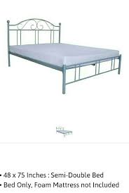 silver double bed