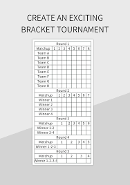 create an exciting bracket tournament