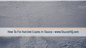 Fix Hairline S In Stucco