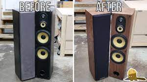 re speakers with wood veneer