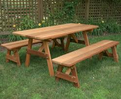 Wide Classic Family Picnic Table Set