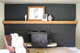 Easy Wood Mantel For Brick Fireplace