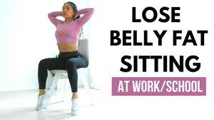 lose hanging lower belly fat sitting