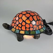Blue Green Purple Stained Glass Turtle