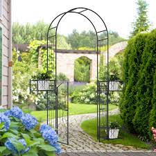 outsunny 7 1ft metal garden arch with