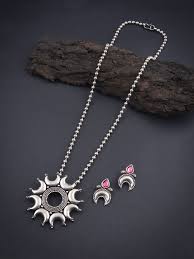 half moon design german silver jewelry set